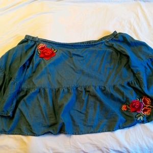 A.N.A. Demin Shirt Plus Size